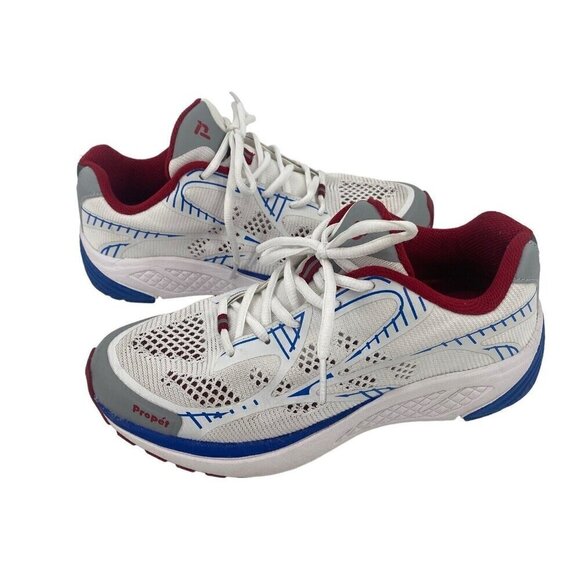 Propet Women's Size 7.5 M One LT Running Shoe White Red Walking Cushion Comfort - Picture 2 of 13